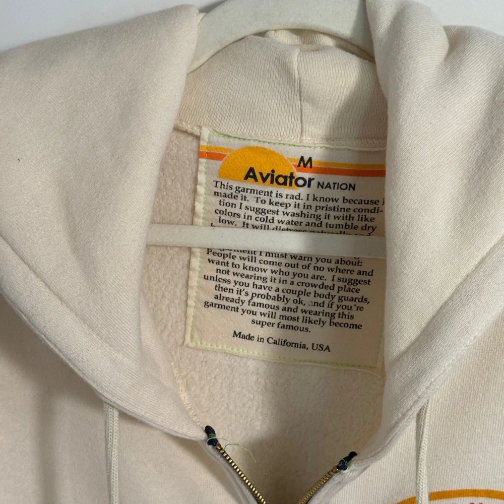 Aviator Nation Cream vail Hoodie - Picture 4 of 4
